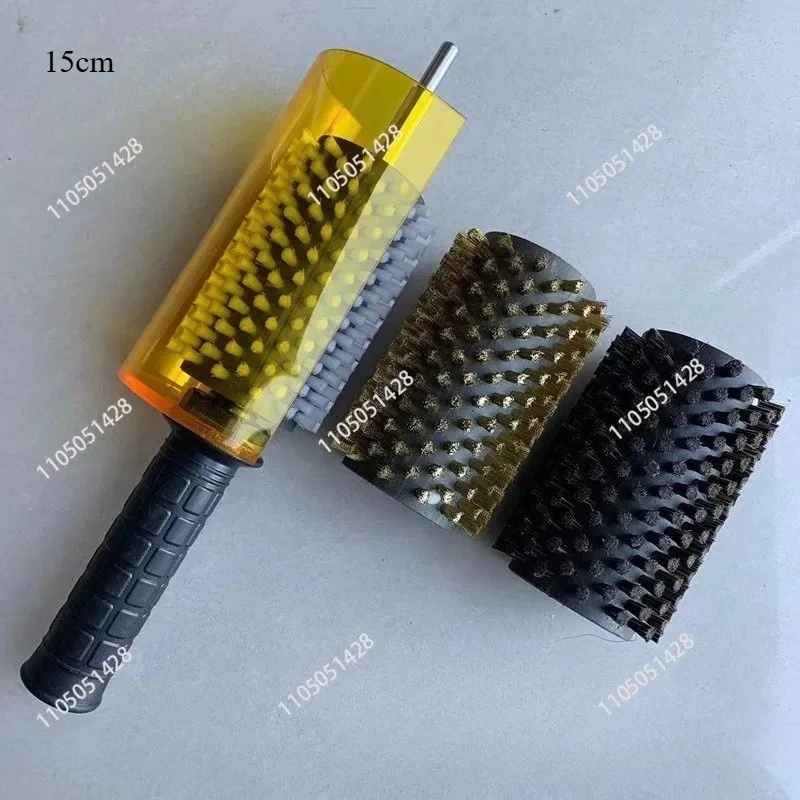 Ski Brush Set Ski Wax Brushes Efficient Portable Accessories Snowboard Maintenance with Shaft Handle Cover for Traveling Ski