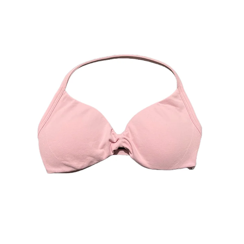 HISTELLO Sportbeha Push Up Strappy Sexy Open Back Gym Crop Top Verwijderbare Cups Vrouwen Workout Kleding Gym Top Halter Sportbeha - afbeelding 2