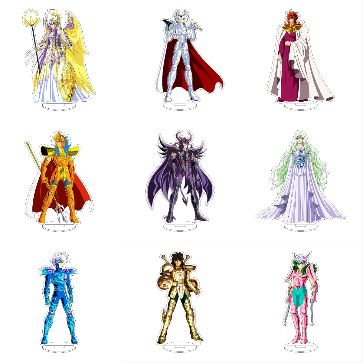16CM Anime Saint Seiya Figure Stand Model Ennestu Saint/Siegfried Cute Desk Decor Standing Sign Gifts