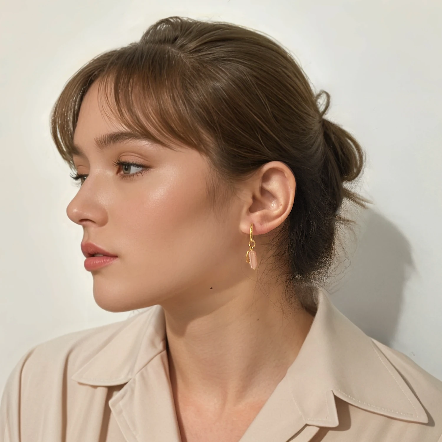 UHBINYCA Snake Pattern and Natural Stone Combination Pendant Earrings for Women, Detachable Stainless Steel Hoop Earrings