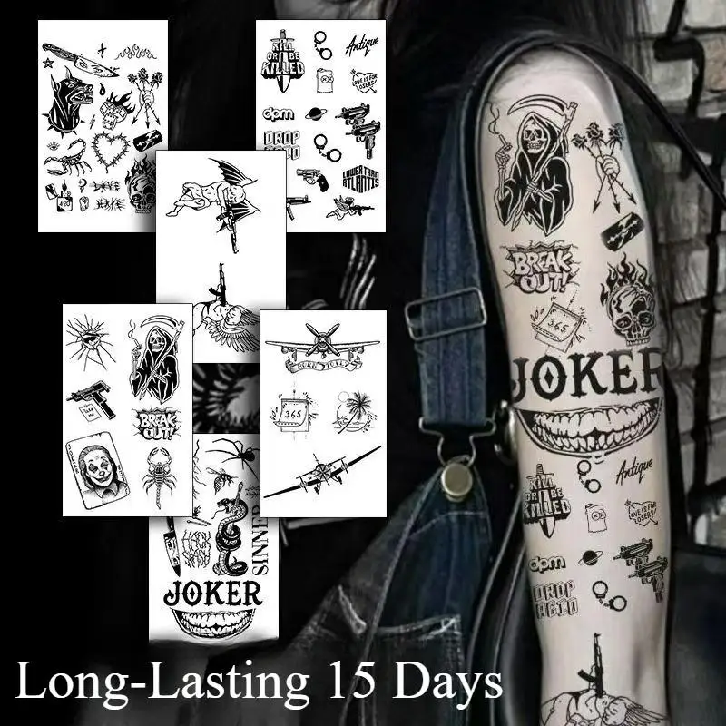 

Dark Totem Temporary Tattoos,Tattoo Stickers,Waterproof Long-Lasting 15 Days,Semi-Permanent Fake Tattoo,body art for Men Women