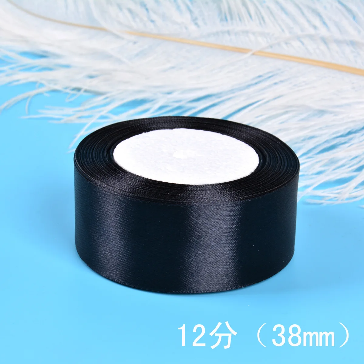 6-10-12-15-20-25-30-40-50-80 mm schwarze Satinbänder Weihnachten Hochzeit Geburtstag Party Geschenkverpackung Seidenbänder DIY Zubehör Schleife – Detail 13