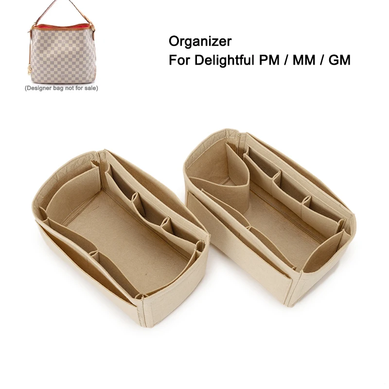 Organizer For Delightful PM MM GM Insert Bags Makeup Handbag Inner Purse Portable Travel Liner Pouch Comestic Base Shaper Custom