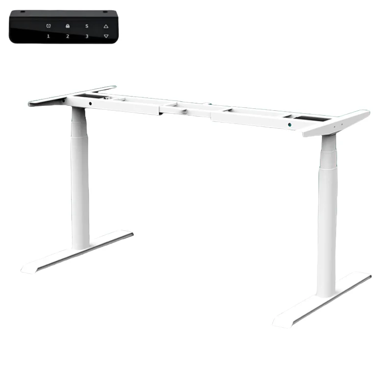 

Studio Office Storage Sit Stand up Electric Automatic Lifting Height-Adjustable Computer Desk 2 Stages With Dual Motor Stands