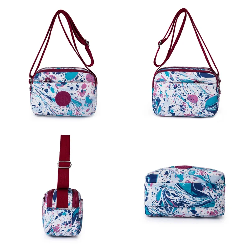 Dames Vrije Tijd Veelzijdige Crossbody Tassen Dames Eenvoud Handtassen Waterdicht Nylon Doek Dames Mode Print Schoudertassen