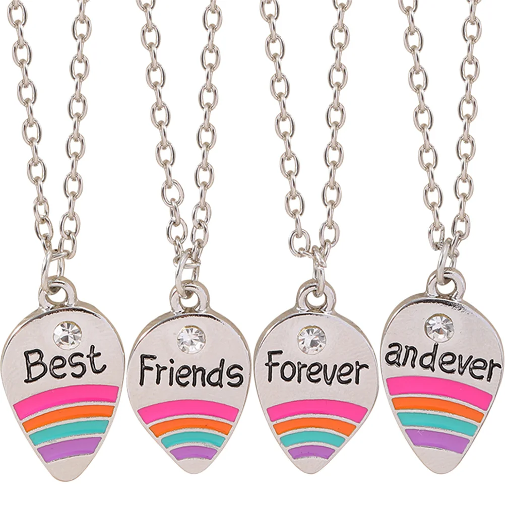 

4 Pcs Good Friend Necklace Birthday Gifts Necklaces Kid Girl Cute Girls