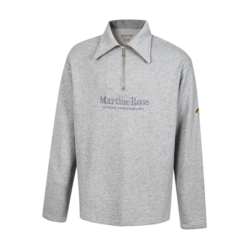 Martine rose Simple style embroidered letter sleeveless shirt, loose fit, suitable long-sleeved polo shirt, trendy.