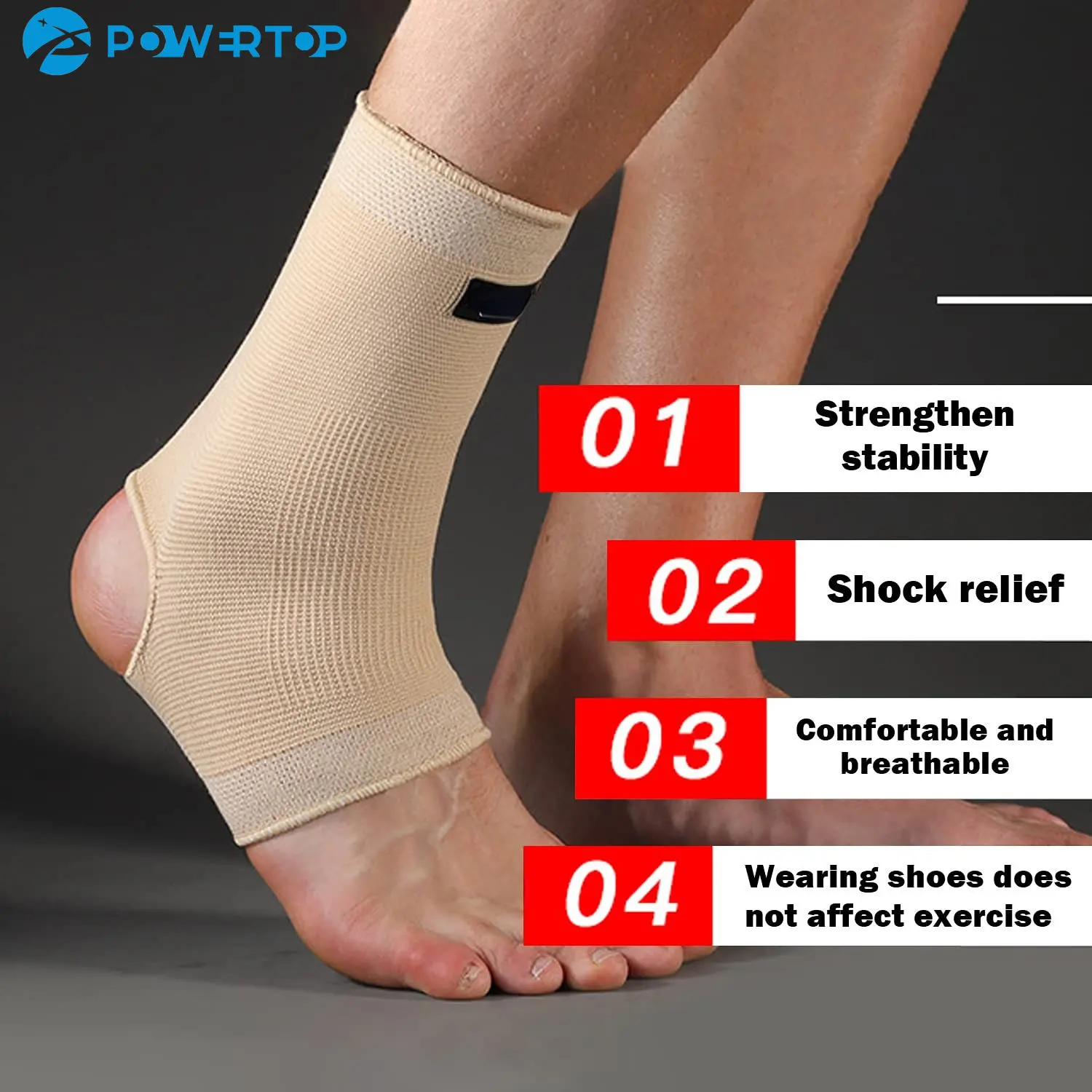 1 PCS Ankle Brace Compression Sleeve,Ankle Support For Men Women,Ankle Compression Sock for Swelling,Plantar Fasciitis,Sprain