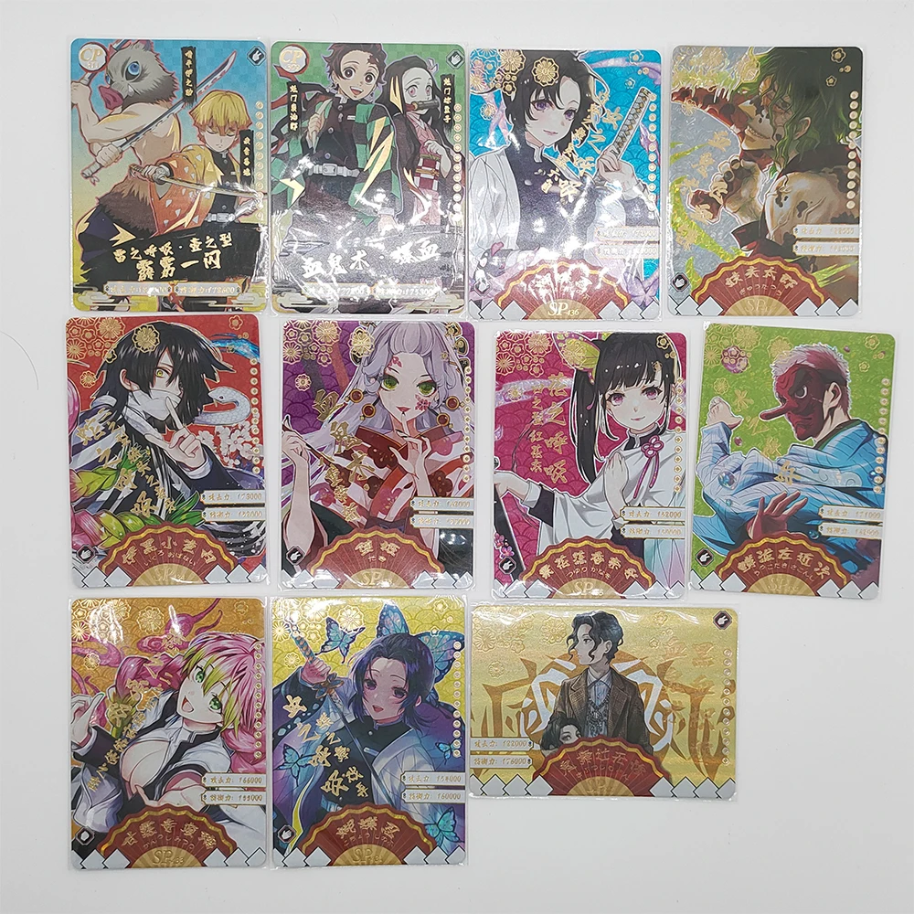 Anime Demon Slayer SP CP series Tsuyuri Kanao Hashibira Inosuke Iguro Obanai Kibutsuji Muzan collection card Entertainment toys