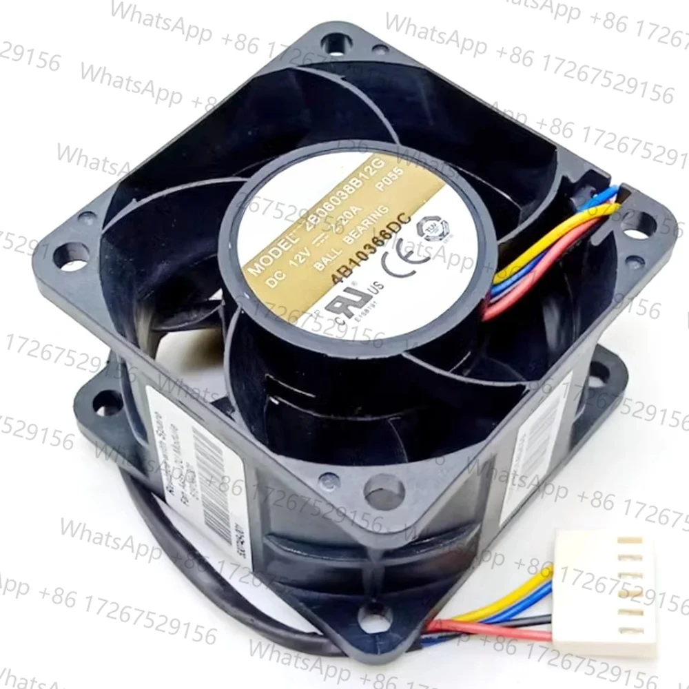 For 60mm Pwm Fan AVC 6038 12V Double Ball High Speed Fan 2B06038B12G 6cm 60X60X38mm Computer Server Power Fan