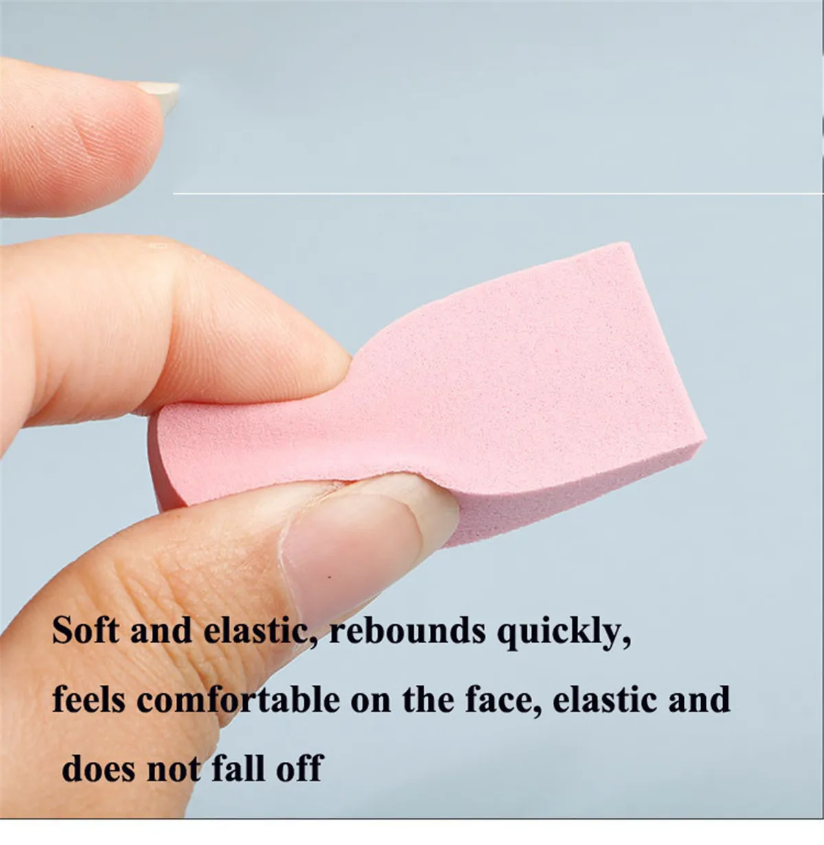 50Pcs 웨지 모양의 메이크업 스펀지 세트, 파운데이션 믹싱용 메이크업 스펀지, 멀티 컬러 메이크업 스펀지, 라텍스 프리 습식 및 건식 듀얼