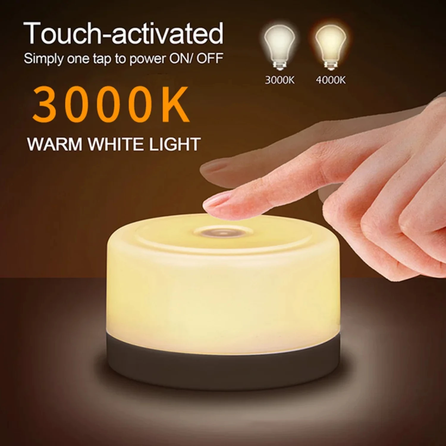 Mini Night Light with 5 Bright LED Bulbs for USB Charging, Bedside, Desktop, Baby Room Décor
