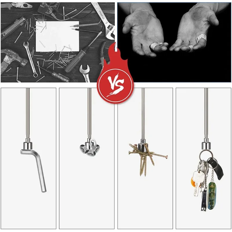 1/3Pcs Mini Portable Telescopic Magnetic Pen Handheld Magnet Pick Up Tool Adjustable Pickup Rod Stick Picking Up Screws Nut Bolt