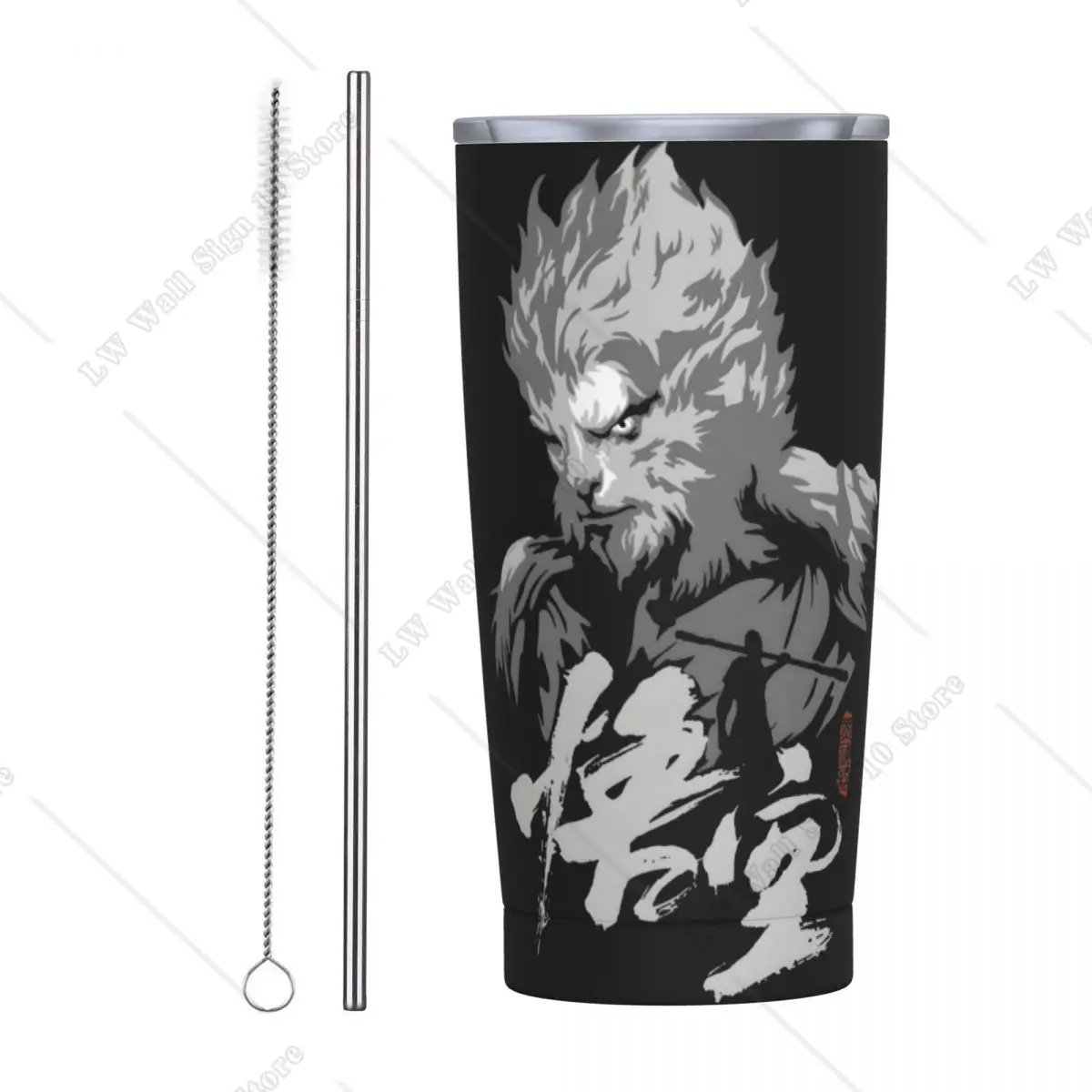 Black Myth Wukong Game 2024 Tumbler Vacuum Insulated Funny Video Game Coffee Cups Stainless Steel Double Wall Mugs Spill Proof