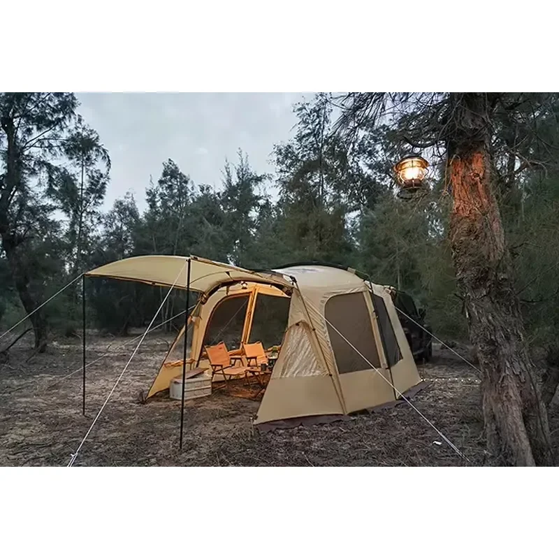 New Design Pop up Four-Season 300D Oxford Waterproof Roof Top Tent for Truck/Car & Trailer with Side Shade