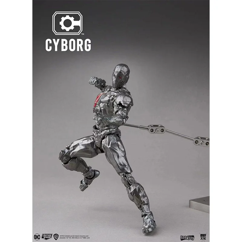 Figurine d'action Cyborg Victor Stone, modèle d'anime, jouets cadeaux, Collection DC, Original, en stock, échelle 1:9, Har Joy