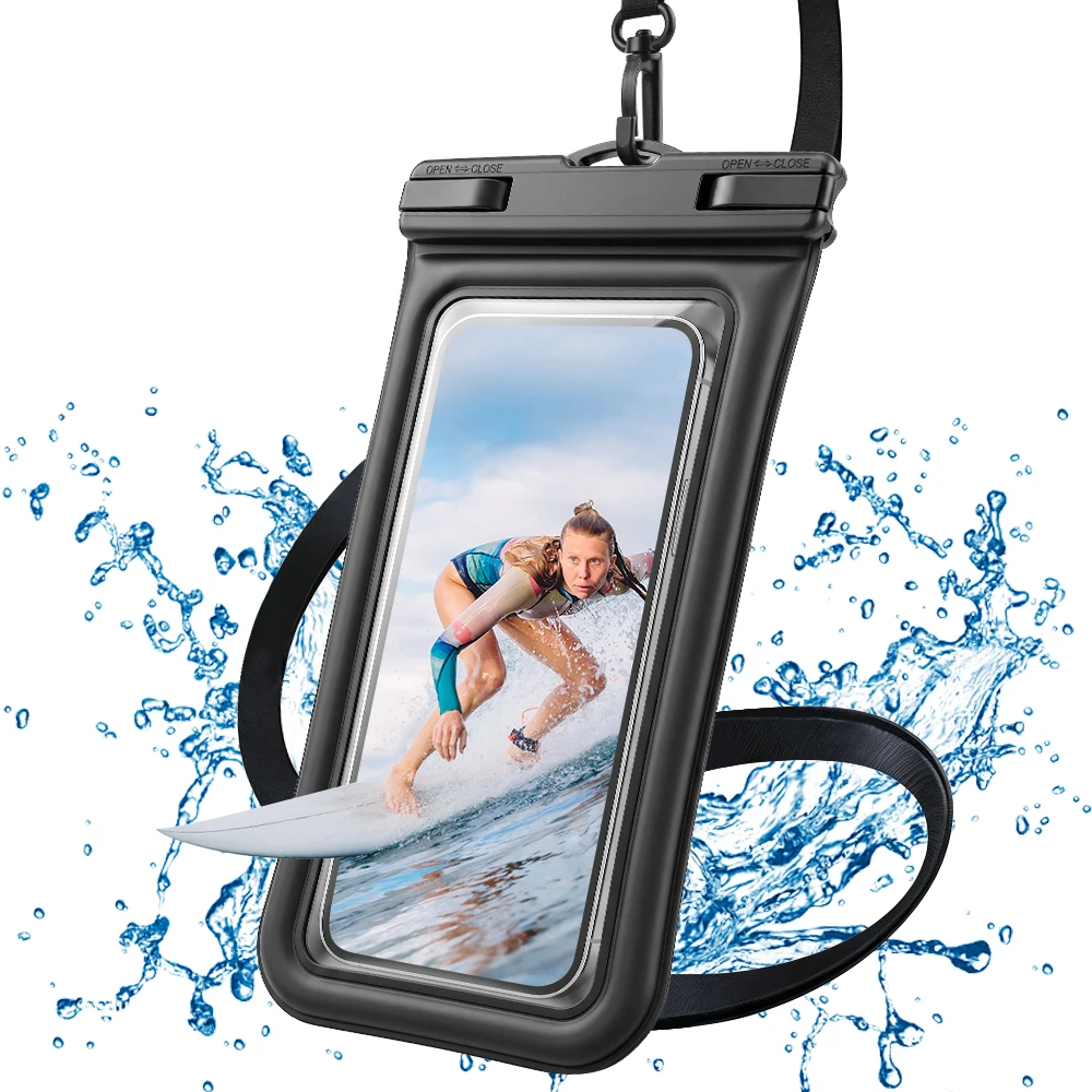 HAISSKY 1/2PCS Waterproof Swimming Bags For iPhone 18 17 16 15 Pro Max Air Plus Universal Floating Outdoor Surfing Phone Pouch