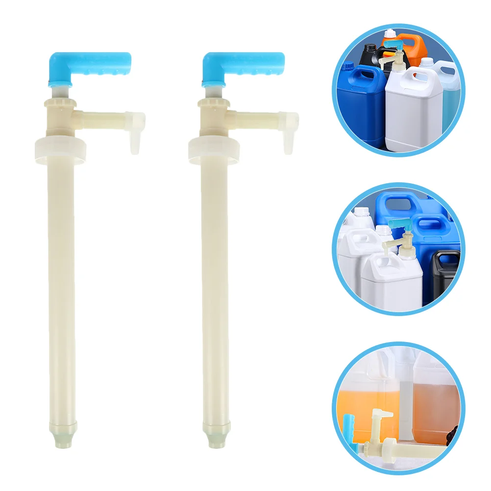 2 Pcs Oil Well Pump Practical Hand Emergency Gas Transfer Fuel Dispenser Multifunction Liquid Sucker Plastic