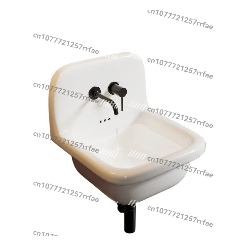 Japanese wall-mounted wall-mounted washbasin, single basin, small apartment ceramic washbasin, bathroom hanging washbasin