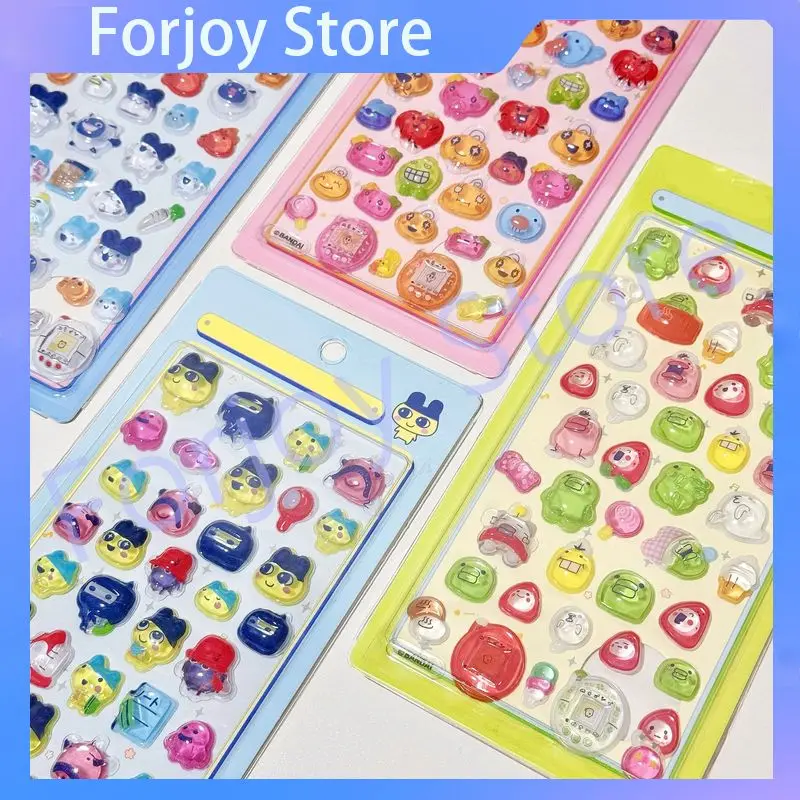 

Tamagotchi Acrylic 3D Embossed Stickers Transparent Cartoon Crystal Stickers Student Decor Girls Camera Handbook Fridge Decor