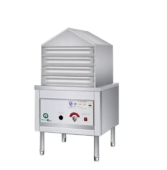 LTT, Commercial and Household Rice Skin Steamer Multi-layer Drawer Type Gas Imitation Handmade Round Cold Skin Machine