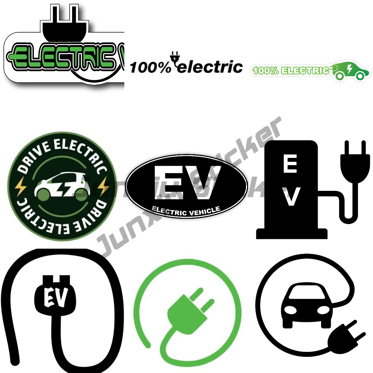 

Battery Level 100% Car Stickers Electric Decal Occlusion Scratch Die Cut Bumper Windshield Car Accessories Vinyl Self-adhesive