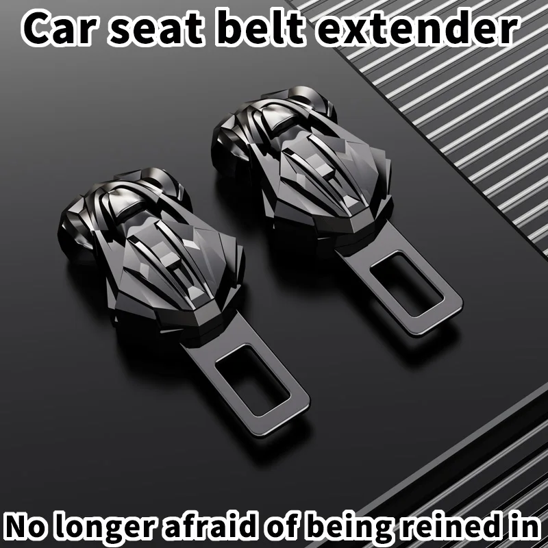 

2 4pcs Car Safety Belt Buckle Extension Clip Thick Socket Two Piece Car Extender Seat Belt Padding Extension Buckle Plug Buckle