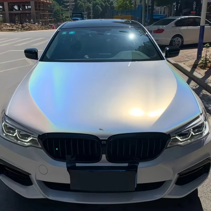 طلاء ملون أبيض للسيارة من الفينيل ملصقات جسم السيارة تغيير لون السيارة #4