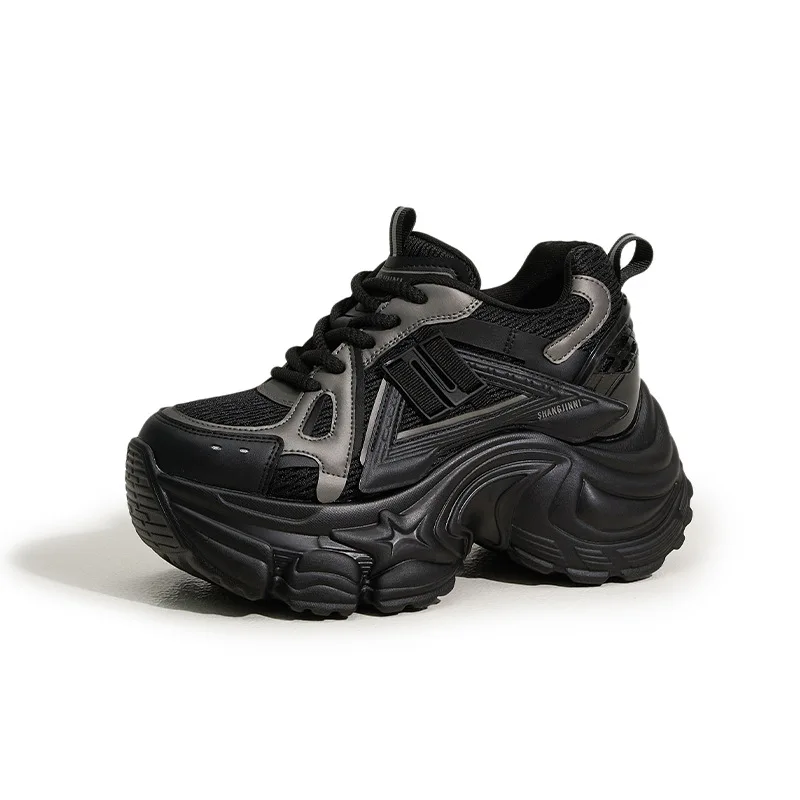 

Women's Casual Height-enhancing Shoes Summer New Thick Sole 9CM Shoes Fashionable and Versatile Breathable Hollow Mesh Sandals