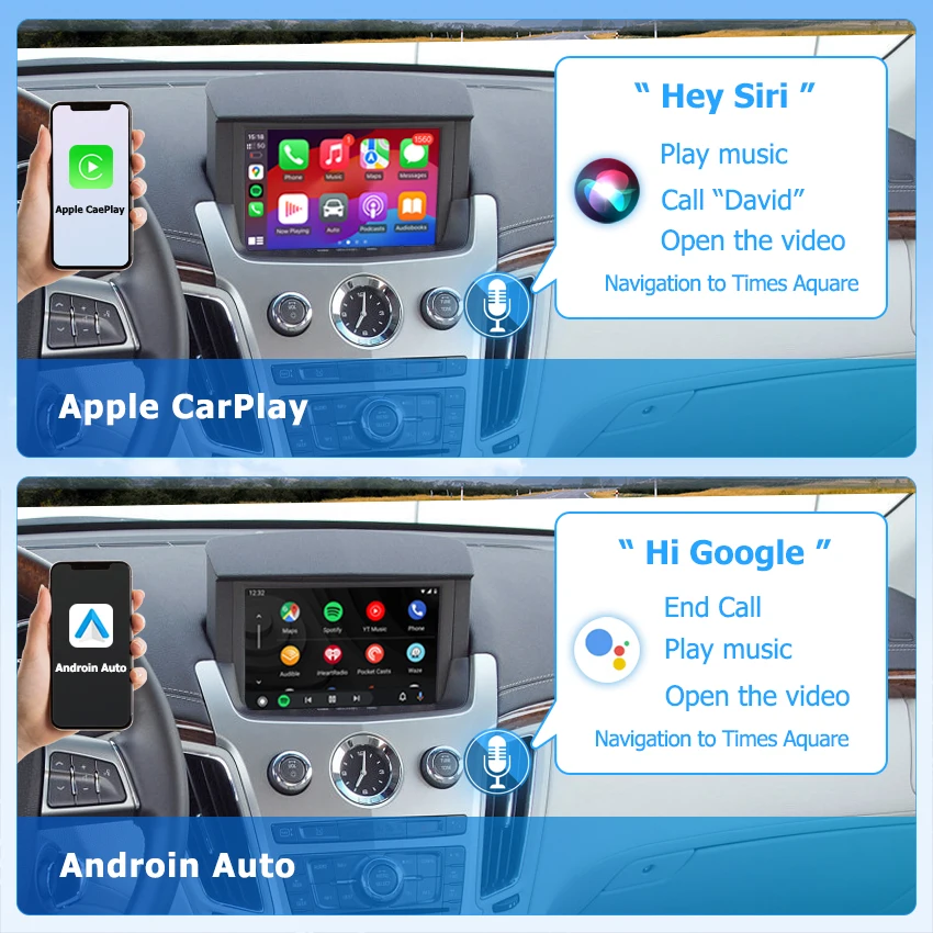 CarPlay اللاسلكي Android Auto يناسب 2009-2012 كاديلاك CTS شاشة تلسكوبية التوصيل والتشغيل الوسائط المتعددة USB الملاحة DSP