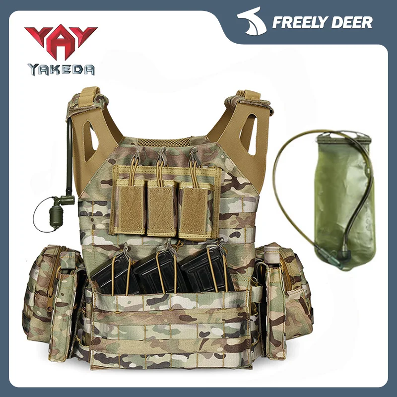 

YAKEDA Тактический жилет Quick Release MC Plate Carrier со съемным подсумком для журналов, съемным, переоборудованным