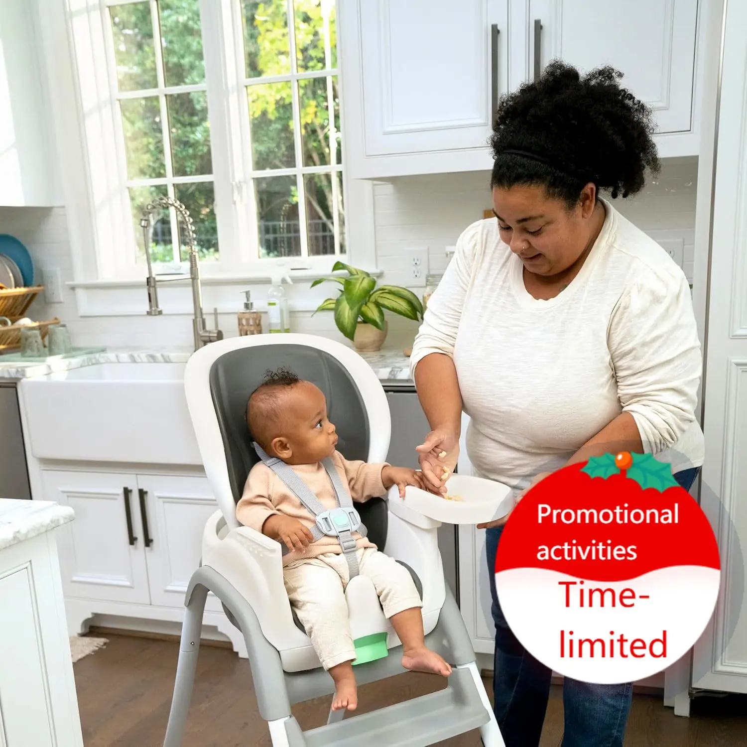 

Ingenuity Full Course SmartClean 6-in-1 High Chair – SmartClean EVA Foam, 5 Point Safety Harness, 2 Dishwasher Safe Trays – Slat