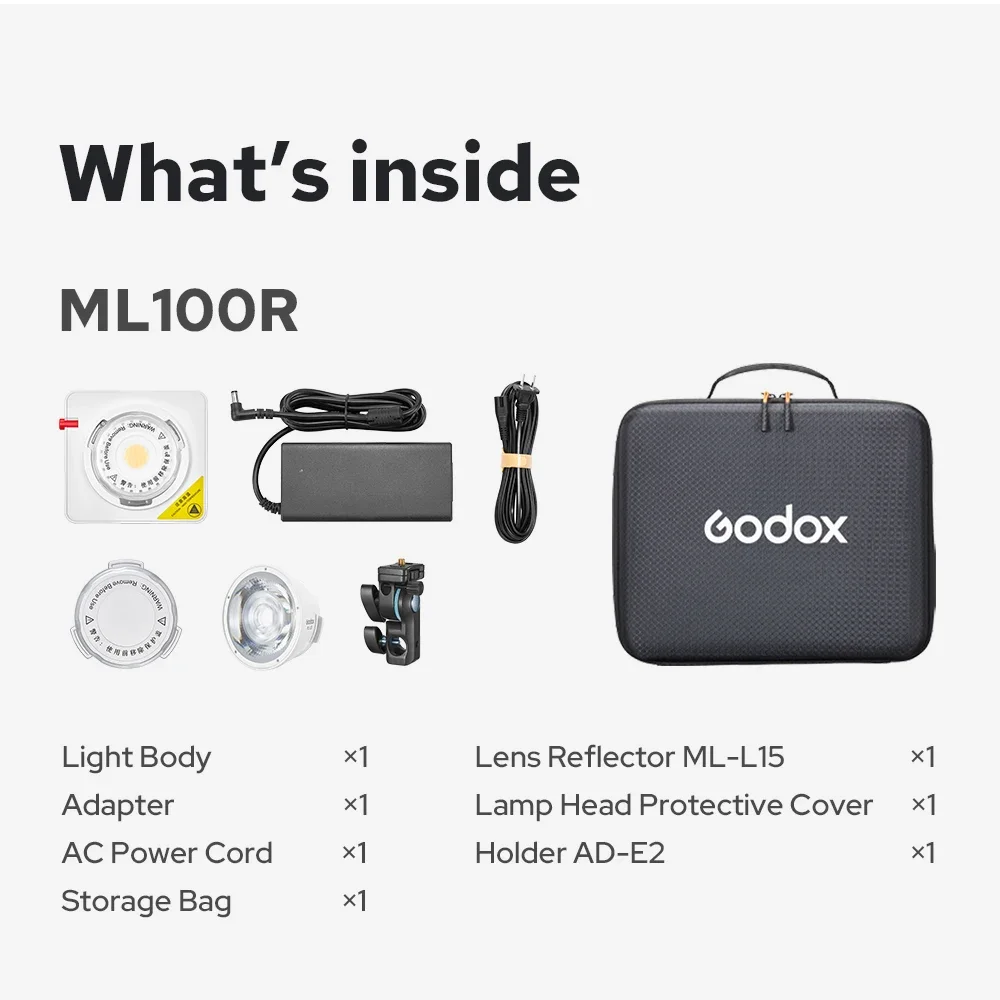 Godox ML100R Full Color LED Luz de vídeo 1800K-10000K Portátil RGB Luz de preenchimento de bolso para câmera Fotografia ao ar livre ao vivo