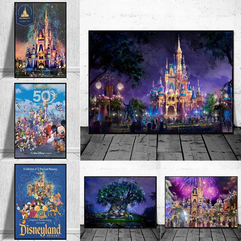 Disneyland 50th Anniversary Tree of Life 5D Diy Diamond Painting Disney Cinderella Castle Magic Kingdom Celebration Full Y27