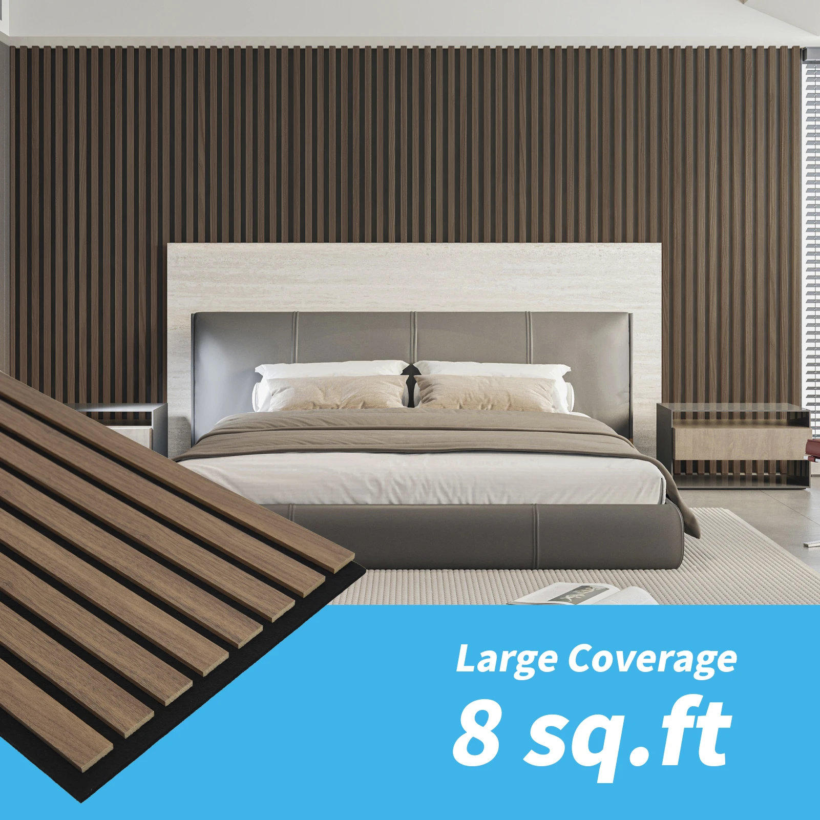 Soundproof 3D Wood Wall Panels Acoustic Tiles