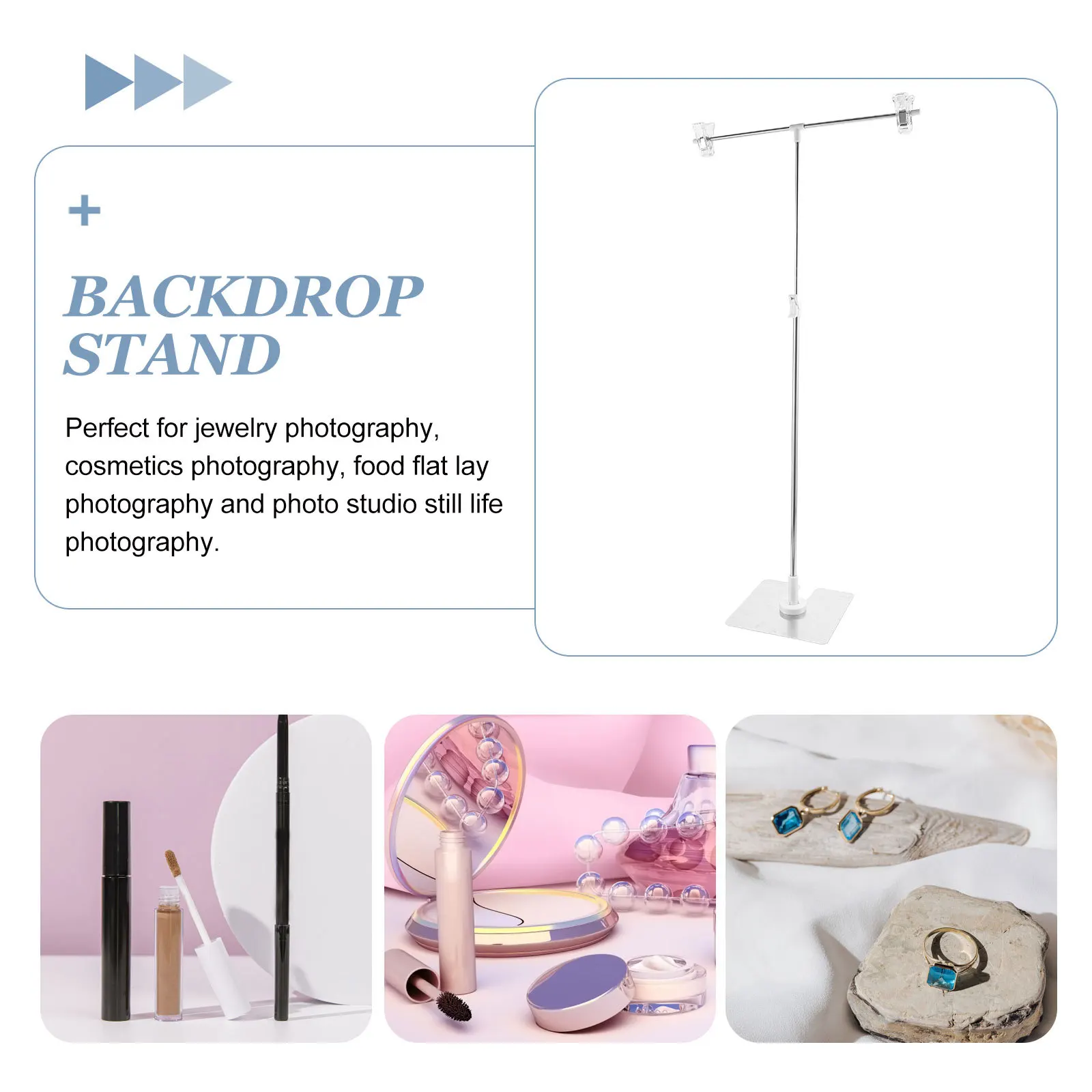 

Mini T Shape Photography Backdrop Stand Adjustable Background Frame for Food Cosmetics Jewelry Photo Still Life
