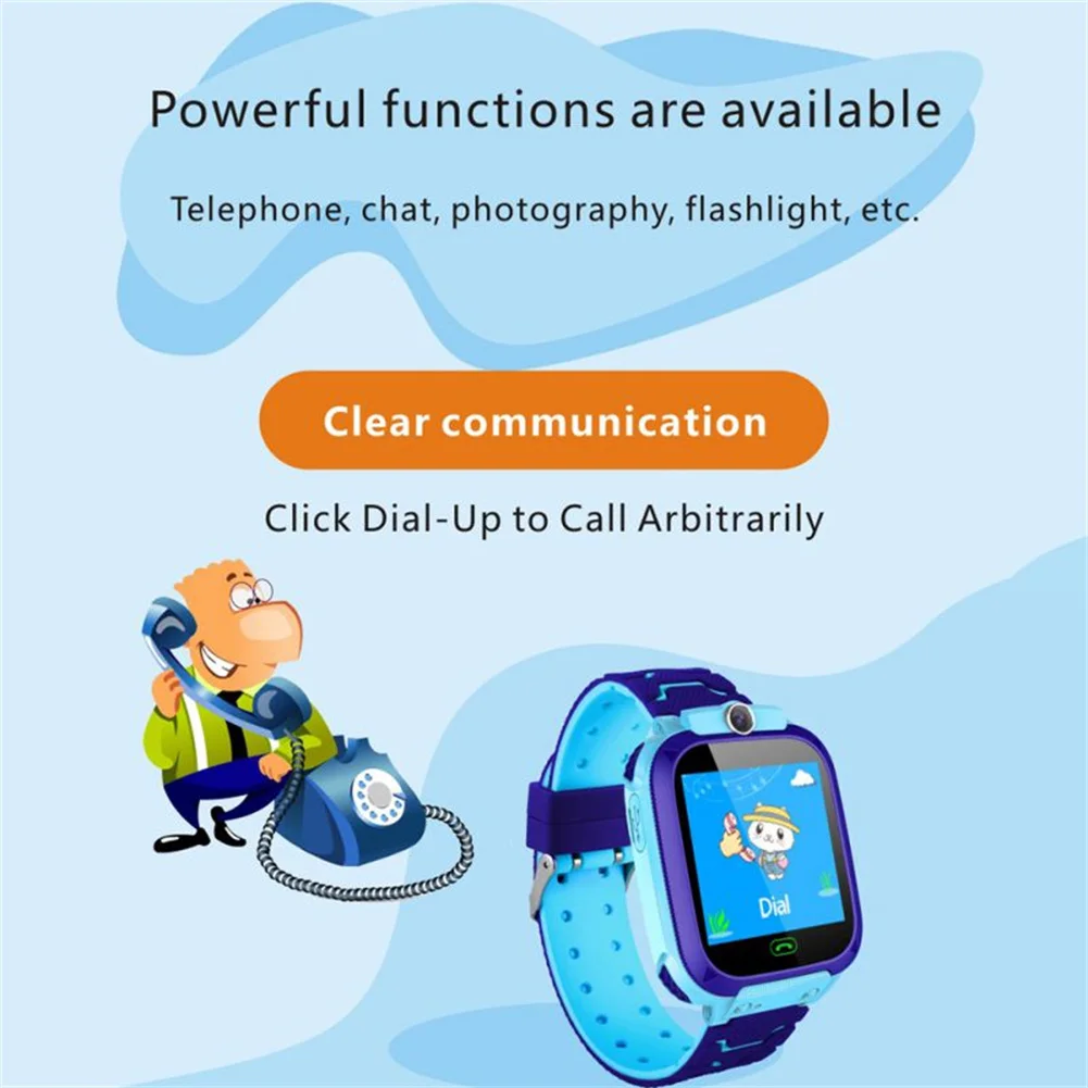 Q12b Kinderen Smart Watch Life Waterdicht Kinderen Positionering Oproep Smartwatch Remote Locator Horloge voor jongens meisjes