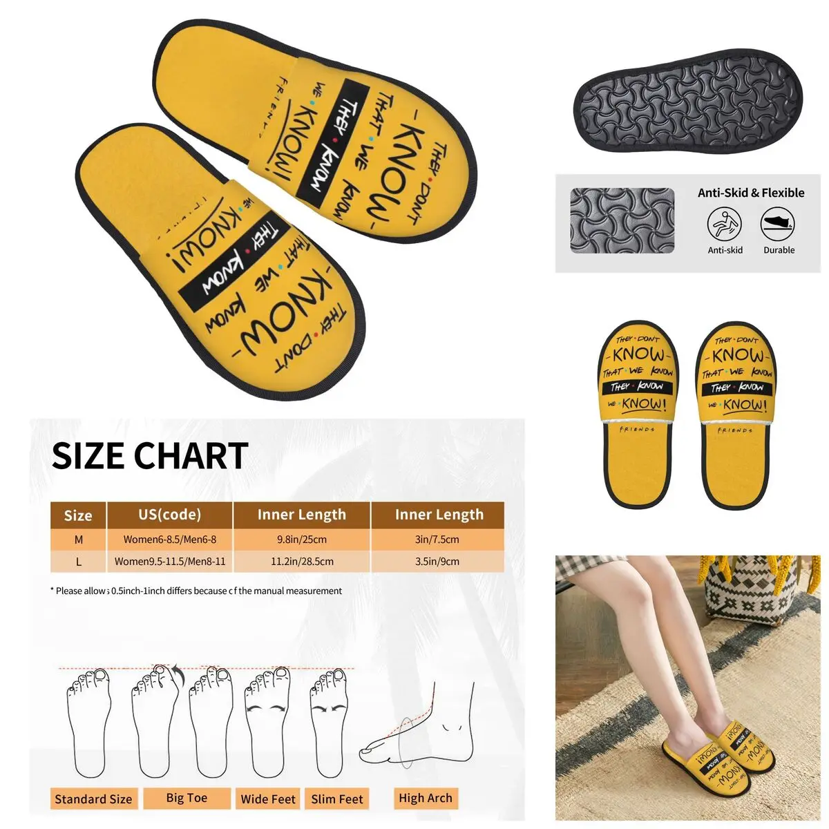 JOEY DOESN'T SHARE FOOD TV Show Men Women Furry slippers,fashion Color printing special Home slippers,Neutral slippers