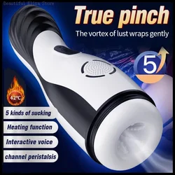 Automatic Blowjob Sucking Masturbators For Men Vagina Vibrator Male Masturbation Cup Pussy Pocket Heated 42° Adult Sex Store 18