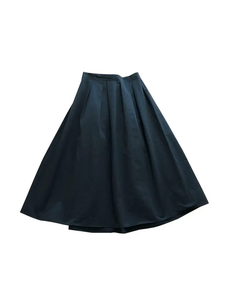 

Белая юбка трапециевидной формы с высокой талией, женская летняя корейская юбка Berkeley Hepburn с ветровым зонтиком и Sa Casual Commute