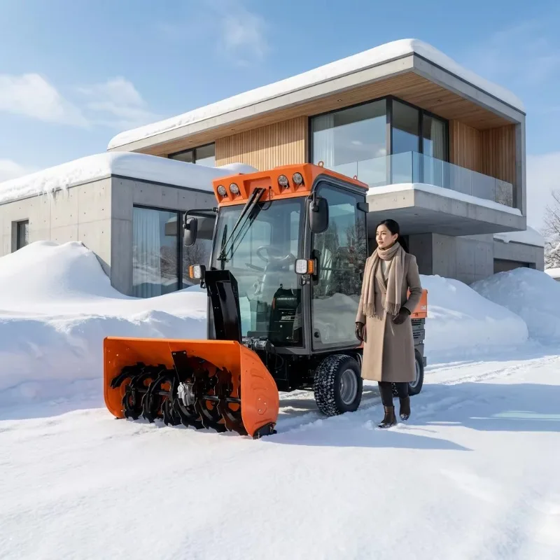 4WD140 Multi Purpose High Torque Professional Hydraulic Snow Removal Equipment for Logistics Area Winter Road Cleaning