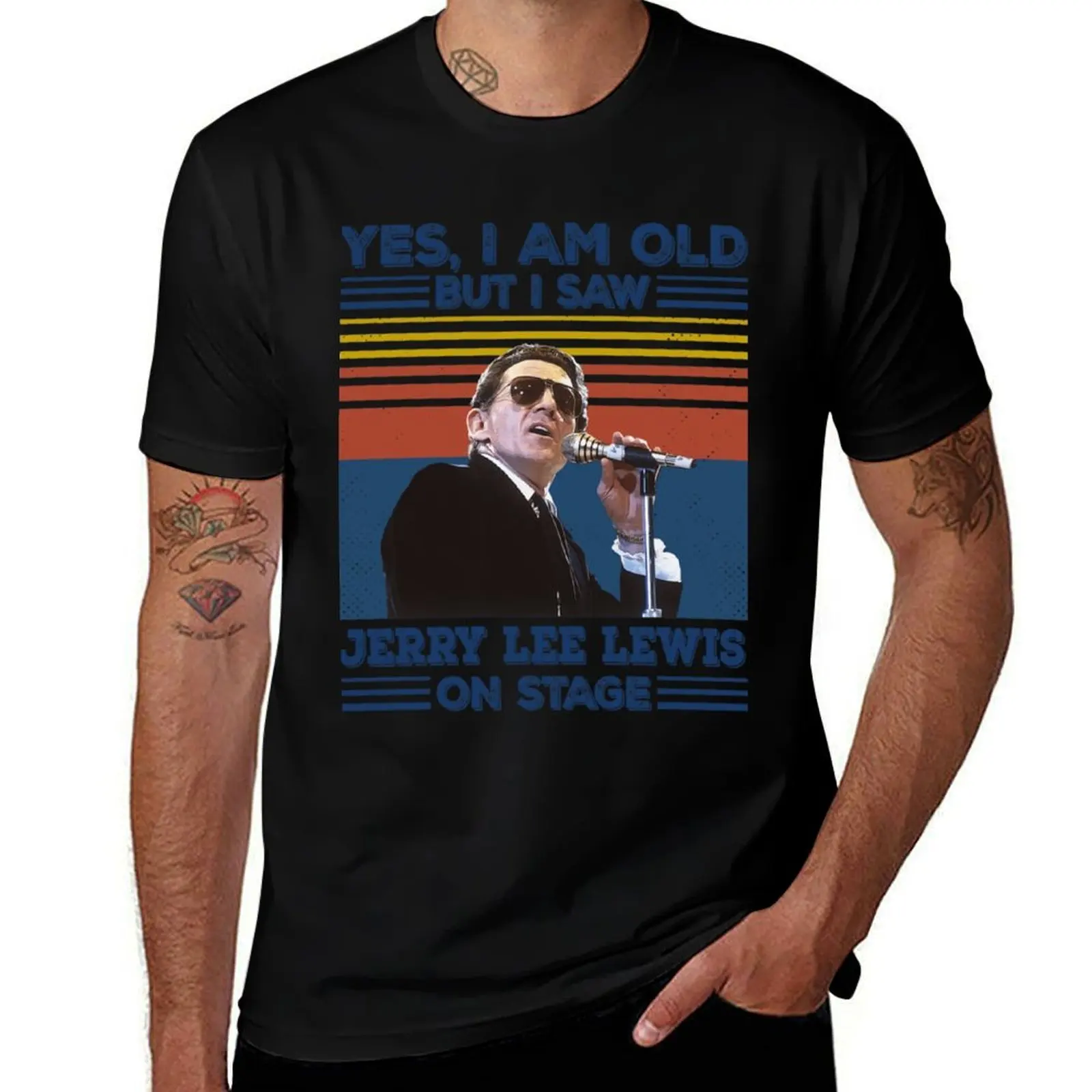 

Retro Yes I&x27;m Old But I Saw Jerry Lee Lewis On Stage Essential . T-Shirt funny t shirts man T-Shirt