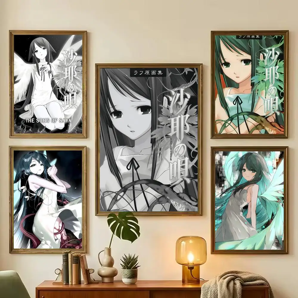 Anime S-Saya no Uta Painting Calligraphy Stylish Canvas Poster Wall Art for Living Room Bedroom Office Home Decor