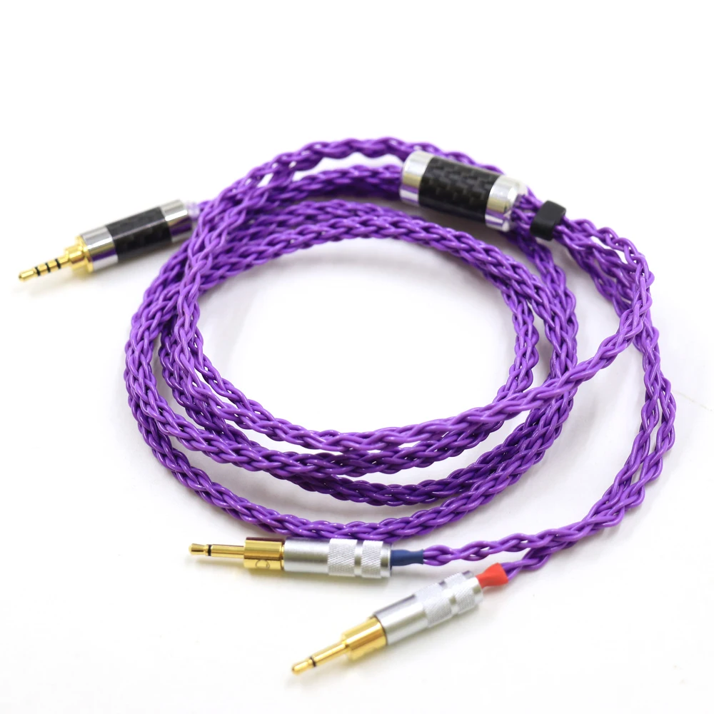 

High Quality Balance 3.5 Xlr 4.4 male to Dual 2.5 mm 8 Cores Headphone Earphone Cable For hd 700 sennheiser hd700 nw zx300a