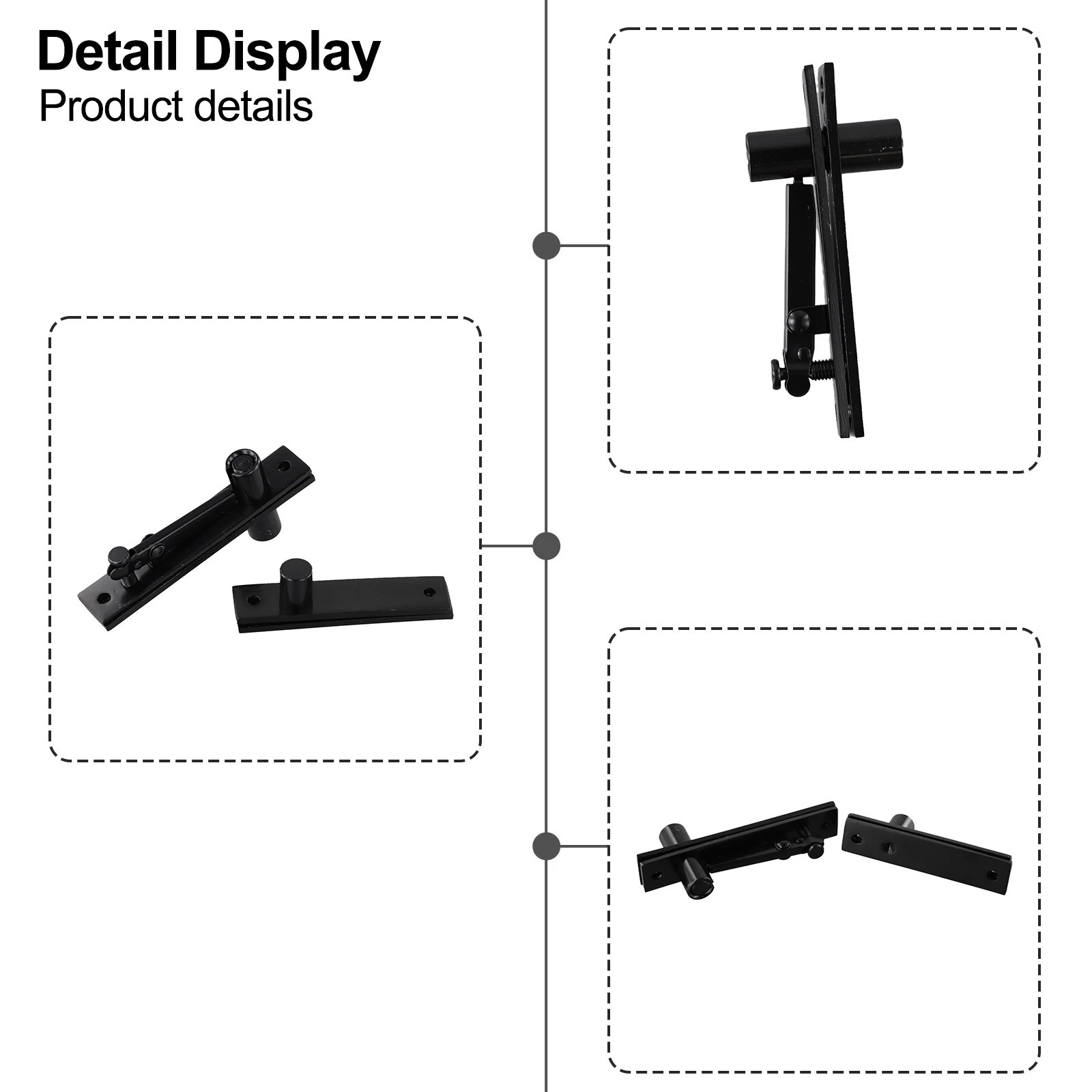 Invisible Pivot Hinge for Wood Doors 180 Degree Rotation with Noise Reducing Steel Ball and Flat Countersunk Screw Design