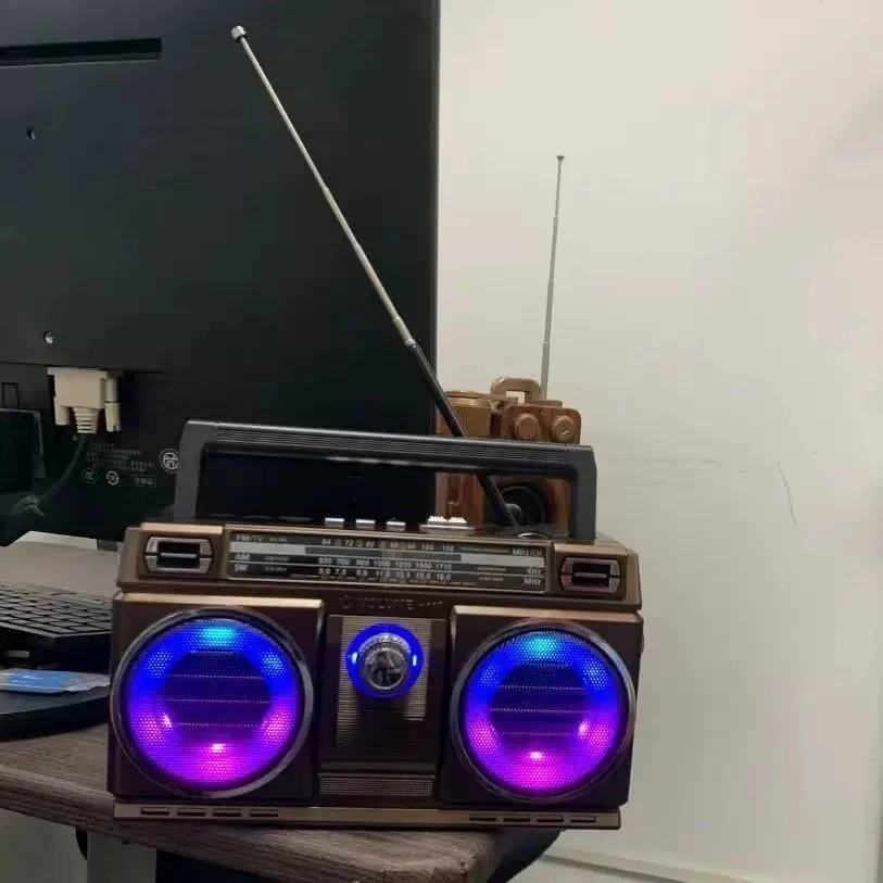 RX-750D Retro Radio LED Classic FM AM SW Portable BT USB tf Full Wave Receiver/Radio Built-in Speaker