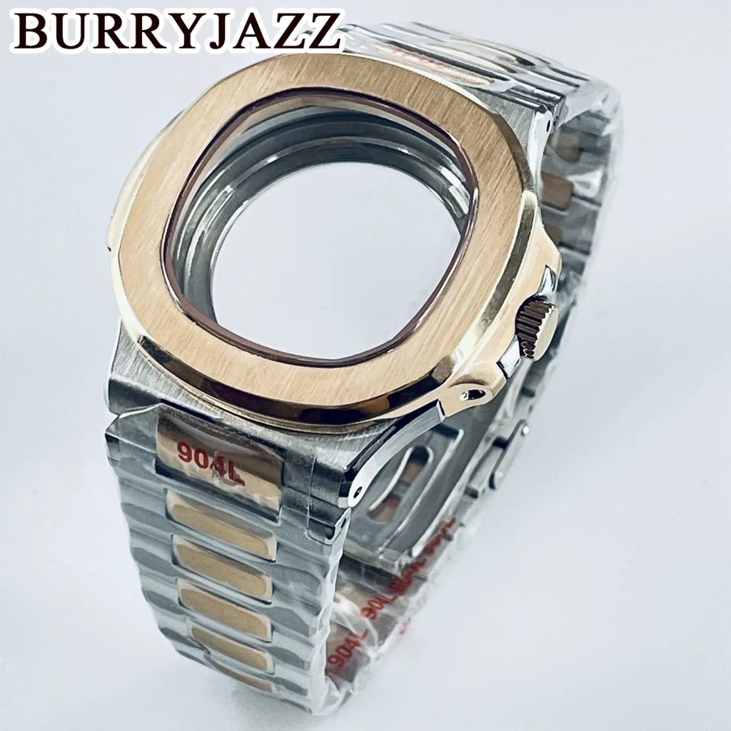 BURRYJAZZ 42mm Parrot Case NH35 NH36 NH34 NH38 NH70 NH72 ETA2824 PT5000 Miyota8215 Watch Case Sapphire Crystal Waterproof