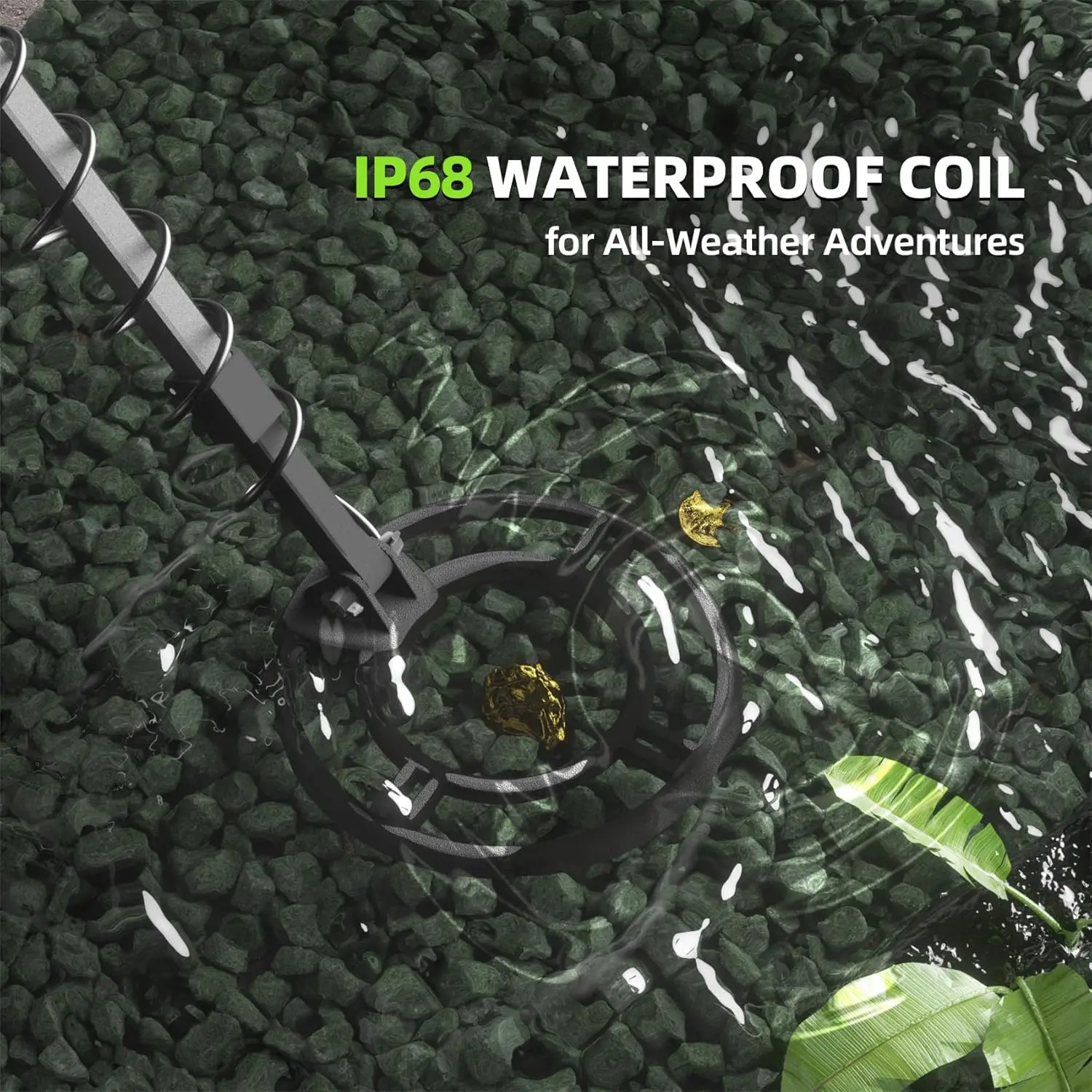 Rilevatore per Adulti Professionale, Impermeabile Pinpoint, Rilevamento Oro e Argento ad Alta Precisione, Uso Subacqueo e Spiaggia, 10'' I