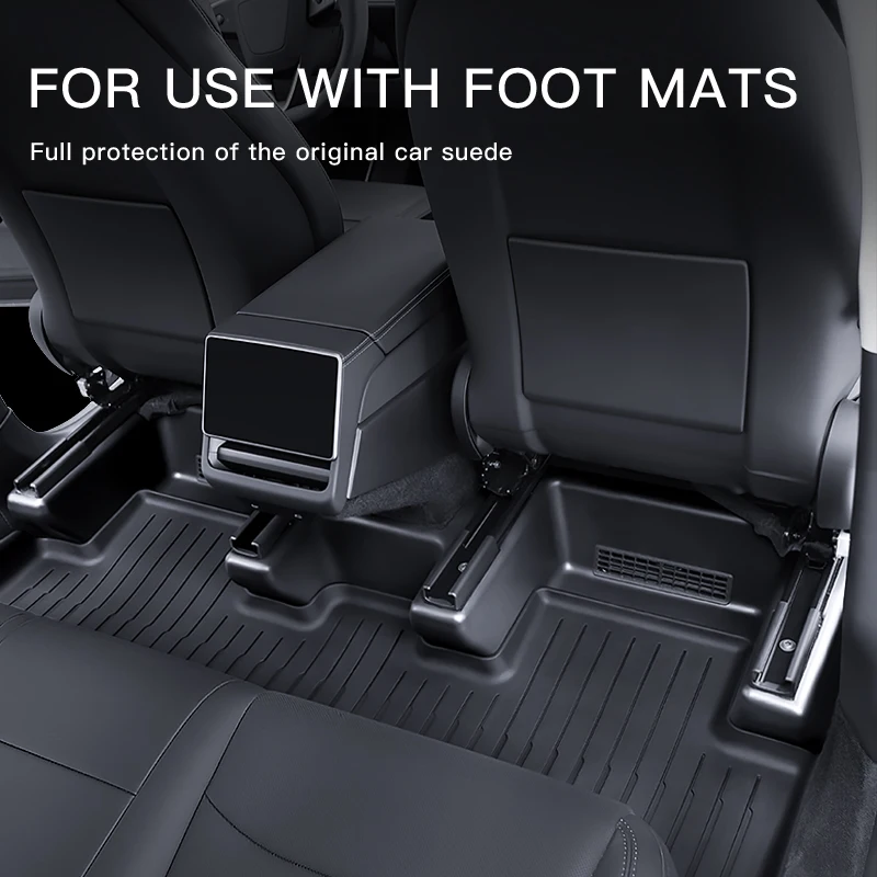 For Tesla Model Y Juniper 2025 TPE Seat Edge Guard Under For Seat Rail Protector Car Floor Mat Anti Scuff Pad Interior Accessory