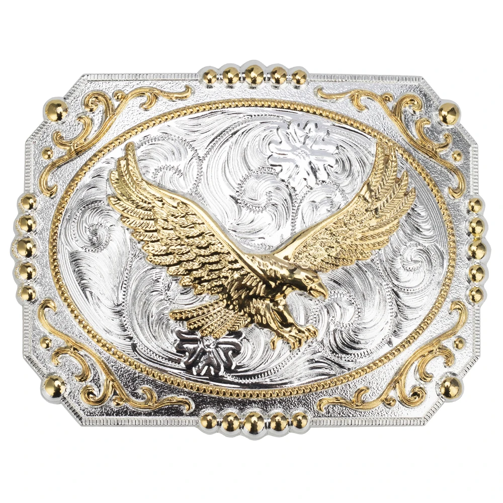 Golden Eagle Big Belt Buckle Cowboy